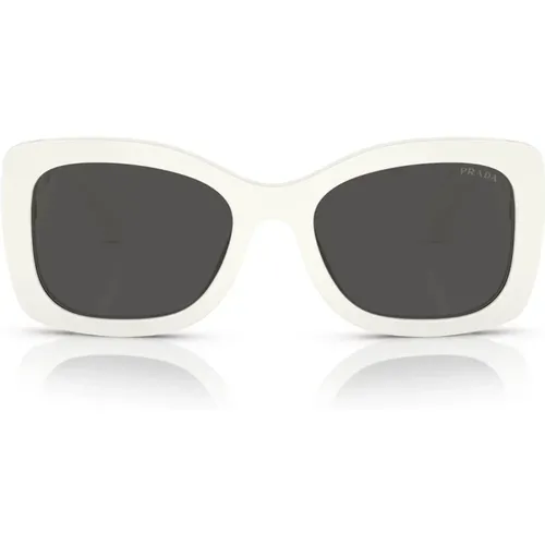 Oval Sonnenbrille mit Dunkelgrauen Gläsern - Prada - Modalova