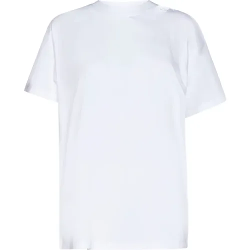 Weiße T-Shirts und Polos , Damen, Größe: S - MM6 Maison Margiela - Modalova