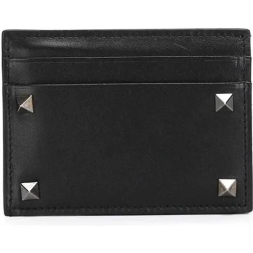 Wallets & Cardholders, male, , Size: ONE SIZE Wallet with Rockstud Embellishment - Valentino Garavani - Modalova