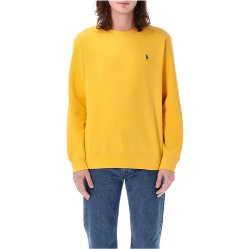 Gold Strickwaren Crewneck Sweatshirt , Herren, Größe: S - Ralph Lauren - Modalova