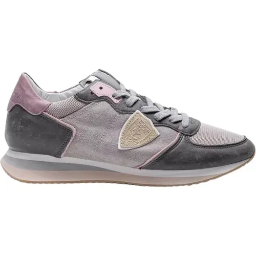 Tropez X Sneaker für Damen - Grau, Rosé und Beige , Damen, Größe: 38 EU - Philippe Model - Modalova