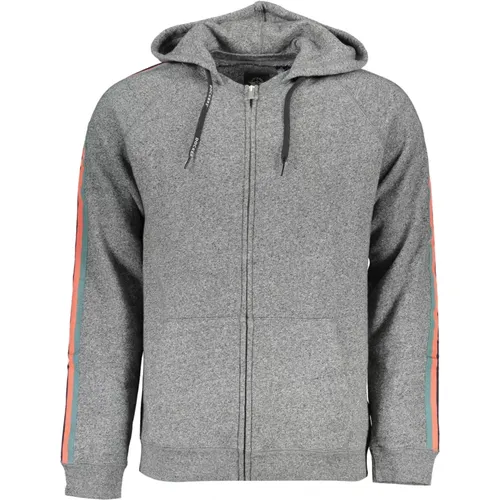 Herren Zip Hoodie Grau Langarm , Herren, Größe: S - Dockers - Modalova