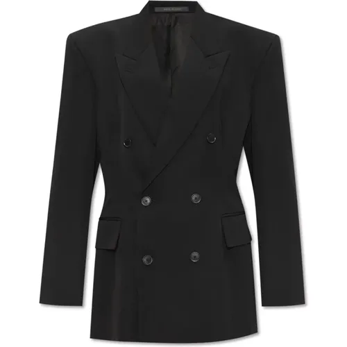 Blazers, female, , Size: XS Double-breasted blazer - Balenciaga - Modalova