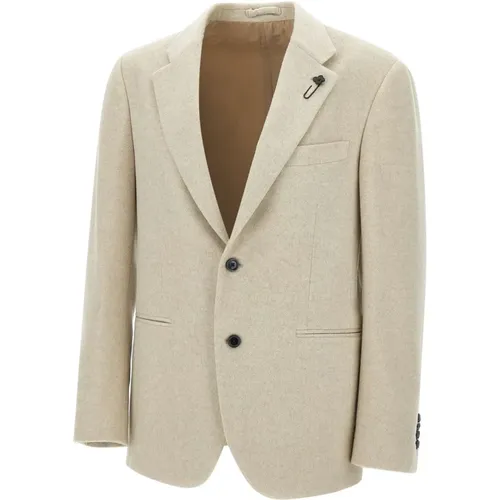 Blazers, male, , Size: M Cashmere Blazer Men's Jacket - Lardini - Modalova