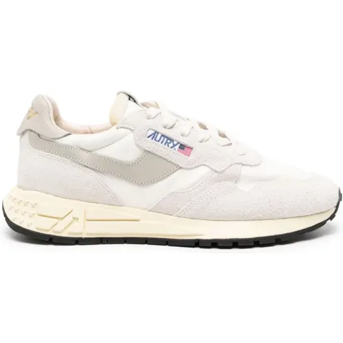 White Reelwind Sneakers with Gray Accents , male, Sizes: 11 UK, 9 UK - Autry - Modalova