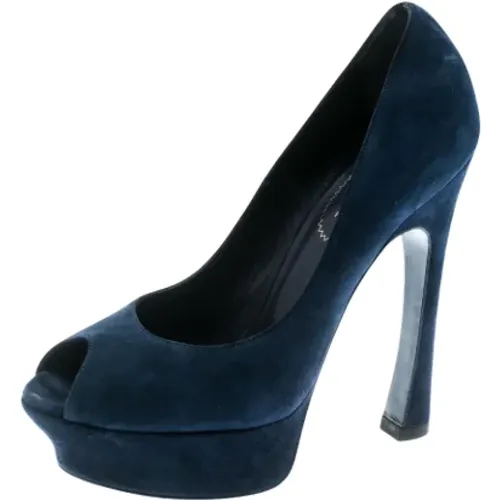 Pre-owned Pumps, female, , Size: 6 US Pre-owned Suede heels - Yves Saint Laurent Vintage - Modalova