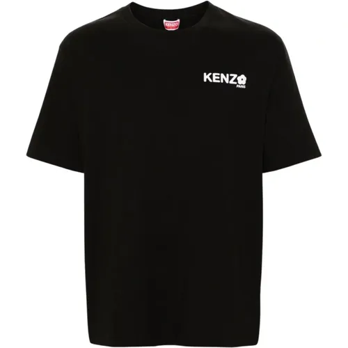 T-shirts and Polos with Flower Motif , male, Sizes: L, XL, S, M - Kenzo - Modalova