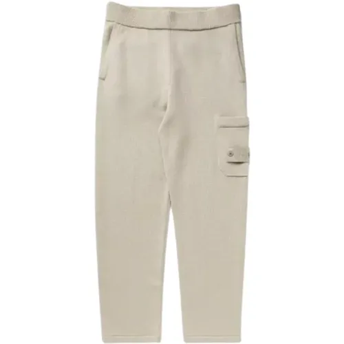 Sweatpants, male, , Size: L Wool Ghost Cargo Jogger - Stone Island - Modalova