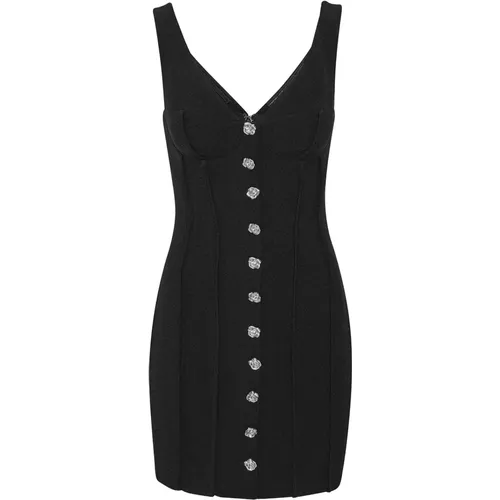 Short Dresses, female, , Size: XS Sleeveless Dress with Rose Buttons - Rotate Birger Christensen - Modalova