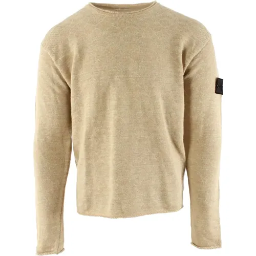 Hemp Cotton Sweater , male, Sizes: S, L - Stone Island - Modalova