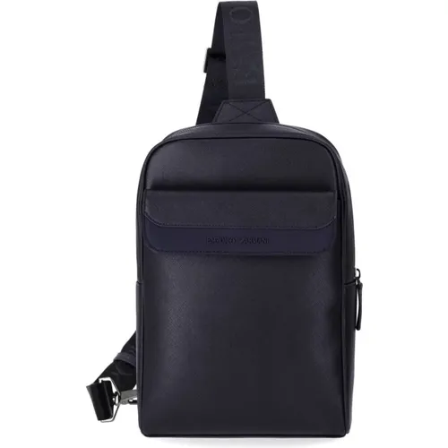 Navy Blauer Ein-Schulter-Rucksack - Emporio Armani - Modalova