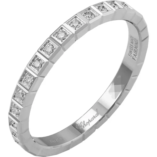 Rings, male, , Size: ONE SIZE Ice Cube Pure Gold Diamond Full-Set Ring - Chopard - Modalova