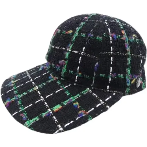 Pre-owned Accessories, male, , Size: ONE SIZE Pre-owned Cotton Wool Blend Cap - Chanel Vintage - Modalova