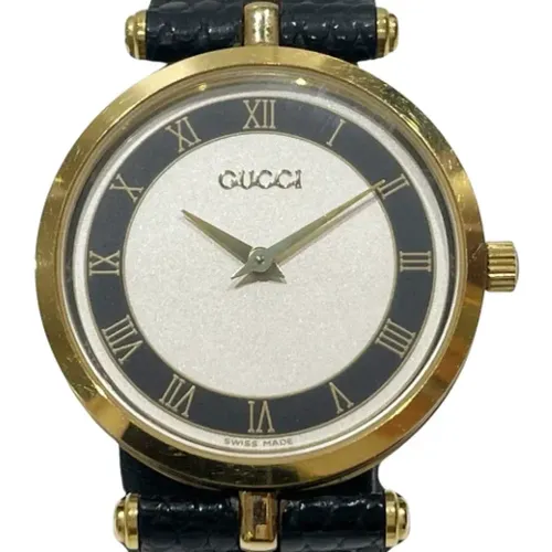 Pre-owned Watches, female, , Size: ONE SIZE Pre-owned Leather watches - Gucci Vintage - Modalova