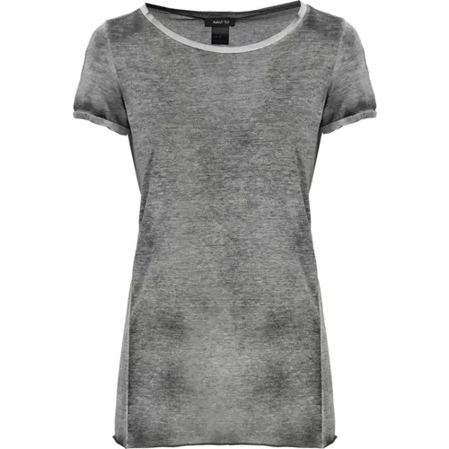 Grey Womens Round Neck T-shirt , female, Sizes: M, XS, S - Avant Toi - Modalova