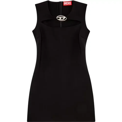 Kurzes Cutout-Kleid aus Milano-Strick , Damen, Größe: S - Diesel - Modalova