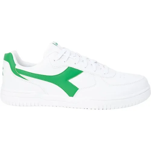 Grüne Ledersneaker Gummisohle - Diadora - Modalova