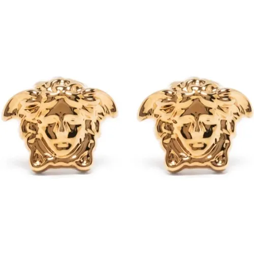 Golden Metal Earrings , female, Sizes: ONE SIZE - Versace - Modalova