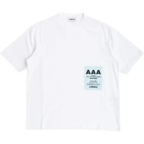 Weißes Pass Grafik T-Shirt , Damen, Größe: XS - Ambush - Modalova