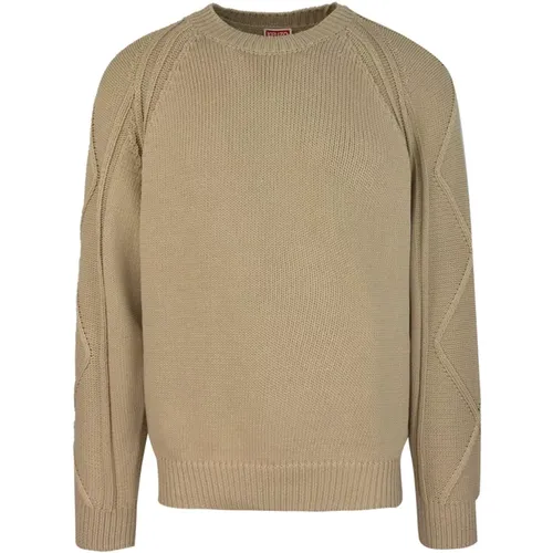 Bestickter Strickpullover , Herren, Größe: M - Kenzo - Modalova