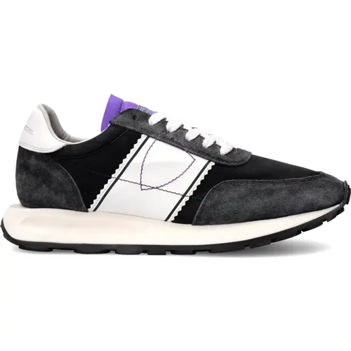 Vintage Running Sneakers Violet , female, Sizes: 3 UK, 2 UK, 4 UK, 6 UK, 7 UK, 5 UK - Philippe Model - Modalova