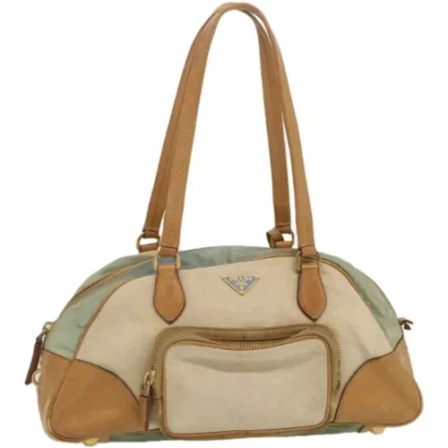 Pre-owned Shoulder Bags, female, , Size: ONE SIZE Pre-owned Canvas prada-bags - Prada Vintage - Modalova