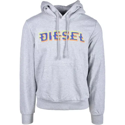 Hoodies, male, , Size: XL Cotton Sweatshirt - Diesel - Modalova