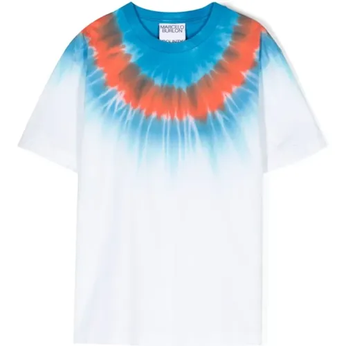 Trendiges Tie-Dye Print T-Shirt für Jungen - Marcelo Burlon - Modalova