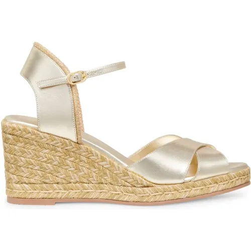 Crossover Espadrille Keilabsatz , Damen, Größe: 36 1/2 EU - Stuart Weitzman - Modalova