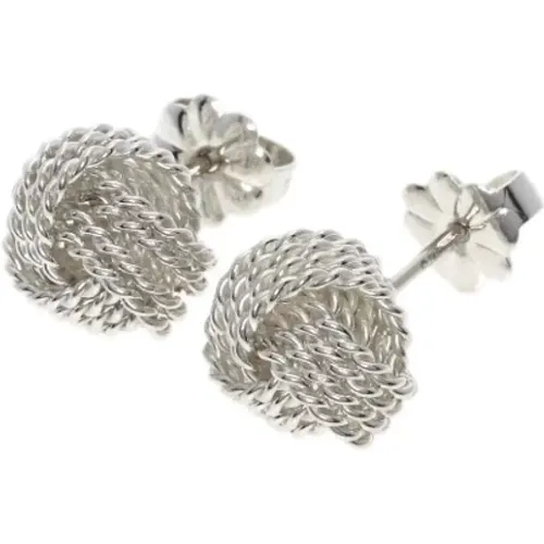 Pre-owned Jewellery, female, , Size: ONE SIZE Pre-owned Silver earrings - Tiffany & Co. Pre-owned - Modalova