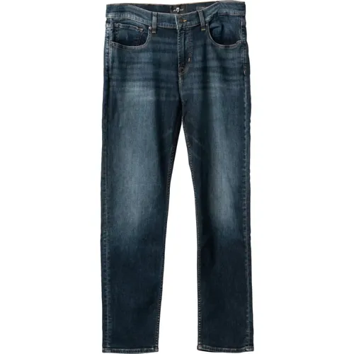 Straight Jeans, male, , Size: S Luxurious Tapered Fit Jeans - 7 For All Mankind - Modalova