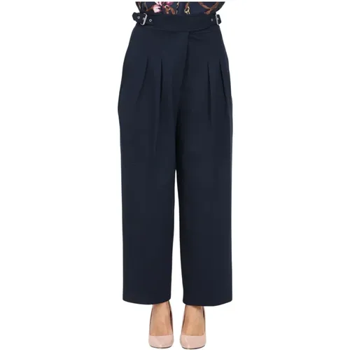 Elegante Blaue Cropped Hose , Damen, Größe: 3XL - Ralph Lauren - Modalova