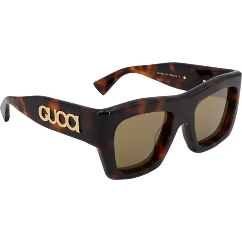 Womens Accessories Sunglasses Brown Ss24 , female, Sizes: ONE SIZE - Gucci - Modalova