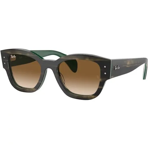 Grüne Transparente und Braune Sonnenbrille , unisex, Größe: 52 MM - Ray-Ban - Modalova