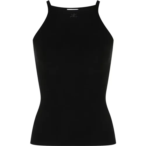 Neckline milano knit tank top , female, Sizes: L - Courrèges - Modalova