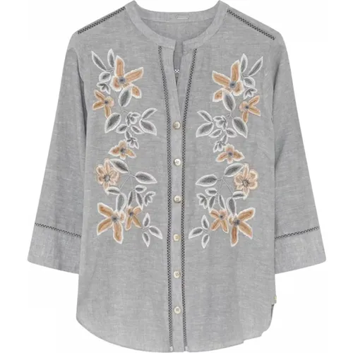 Floral Shirt Blouse 91424-Steel , female, Sizes: S - Gustav - Modalova