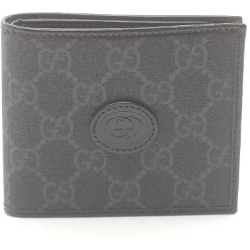 Pre-owned Wallets, male, , Size: ONE SIZE Pre-owned Canvas wallets - Gucci Vintage - Modalova