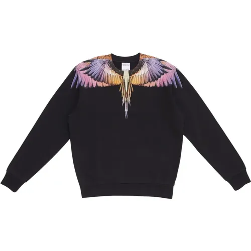 Sweatshirts, male, , Size: XL Icon Wings Regular Crewneck Pink - Marcelo Burlon - Modalova