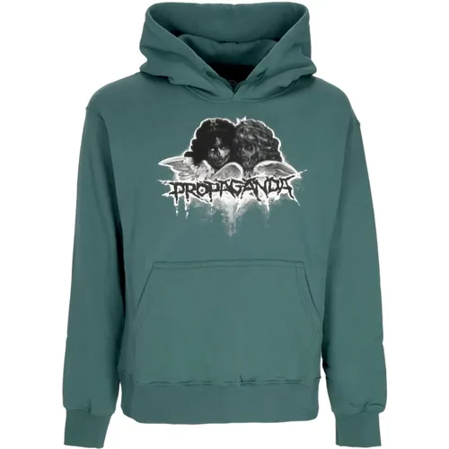 Waldgrüner Hoodie Langarm , Damen, Größe: S - Propaganda - Modalova