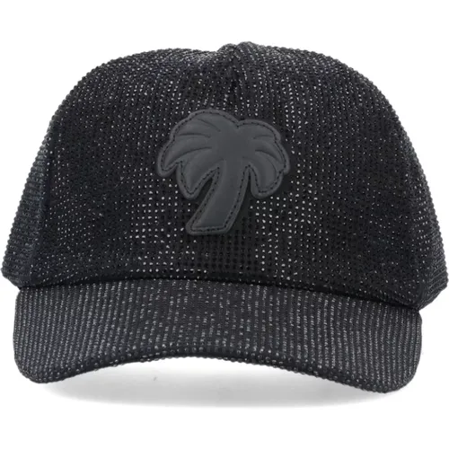 Baseball Cap with Rhinestone Logo , female, Sizes: ONE SIZE - Palm Angels - Modalova