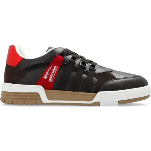 Sneakers mit Logo , Herren, Größe: 41 EU - Moschino - Modalova