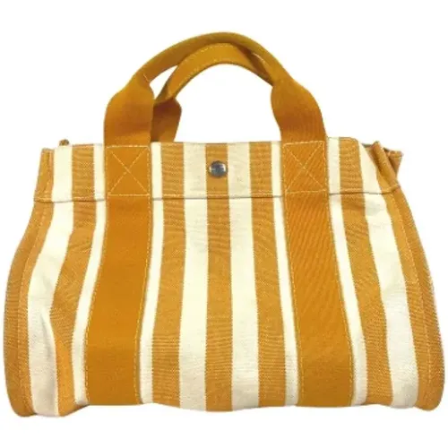 Pre-owned Tote Bags, female, , Size: ONE SIZE Pre-owned Canvas handbags - Hermès Vintage - Modalova