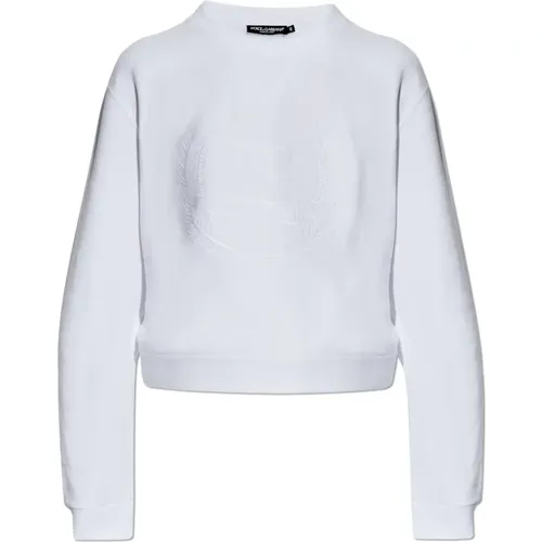 Sweatshirt mit gesticktem Logo - Dolce & Gabbana - Modalova