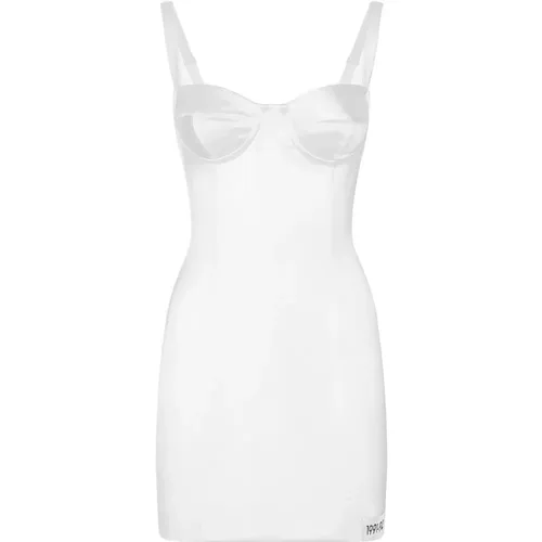 Stretch Satin Mini Dress , female, Sizes: M - Dolce & Gabbana - Modalova