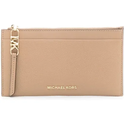 Camel Zip Cardholder Wallet , female, Sizes: ONE SIZE - Michael Kors - Modalova