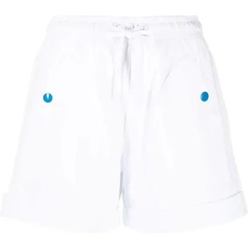 High Waist Beaded Bermuda Shorts , female, Sizes: XS - Moschino - Modalova