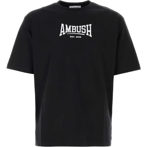 Stilvolles Schwarzes Baumwoll-T-Shirt - Ambush - Modalova