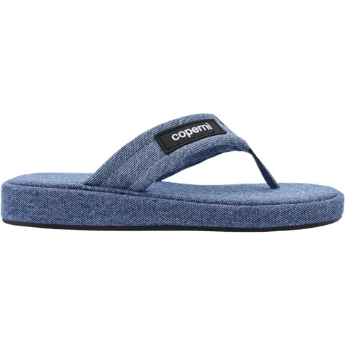 Flip Flops, female, , Size: 6 US Denim Sandals - Coperni - Modalova