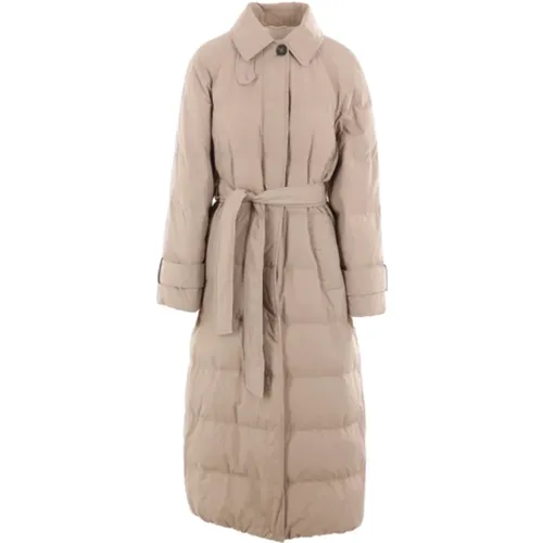 Technical Cotton Coat , female, Sizes: XS, S, M - BRUNELLO CUCINELLI - Modalova