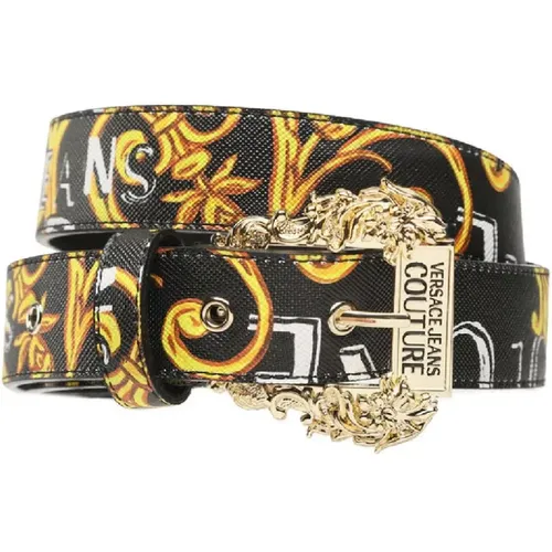 Baroque Print `s Belt 95 , female, Sizes: 95 CM, 90 CM, 85 CM - Versace Jeans Couture - Modalova